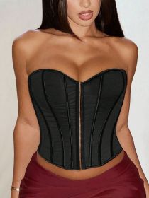 Women's Heart Solid Color Shapewear (Color: Black, size: L)